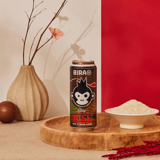 BIRA 91 RISE RICE STRONG LAGER BEER (500 ML CAN)
