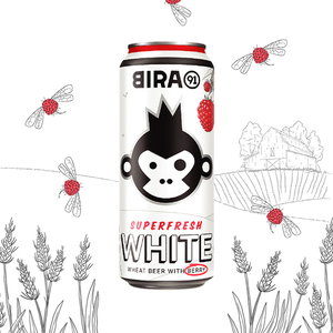 BIRA 91 SUPERFRESH NATURAL WHITE BEER  (500 ML CAN)